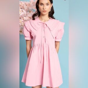 Sister Jane Flutter Pleat Mini Dress